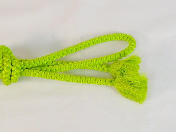Photo4: P0219XC Vintage Japanese Kimono  Light Yellowish Green  OBIJIME decorative string/cord/rope   Silk. (Grade B) (4)