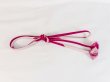 Photo1: P0219XD Vintage Japanese Kimono  Vivid Pink  OBIJIME decorative string/cord/rope  Abstract pattern Silk. (Grade C) (1)