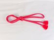 Photo1: P0219XF Vintage Japanese Kimono  Vivid Coral  OBIJIME decorative string/cord/rope   Silk. (Grade B) (1)