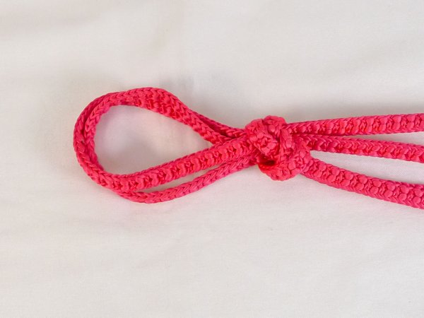 Photo2: P0219XF Vintage Japanese Kimono  Vivid Coral  OBIJIME decorative string/cord/rope   Silk. (Grade B) (2)