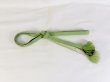 Photo1: P0219XI Vintage Japanese Kimono  Pale Green  OBIJIME decorative string/cord/rope  Zig Zag Silk. (Grade C) (1)
