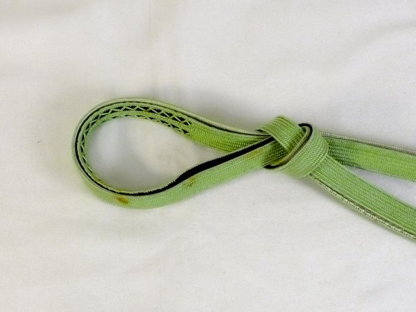 Photo2: P0219XI Vintage Japanese Kimono  Pale Green  OBIJIME decorative string/cord/rope  Zig Zag Silk. (Grade C) (2)