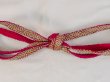 Photo3: P0219XK Vintage Japanese Kimono  Vivid Pink  OBIJIME decorative string/cord/rope  Lozenges Silk. (Grade B) (3)