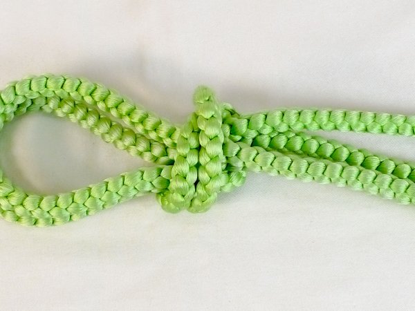 Photo3: P0219XL Vintage Japanese Kimono  Pale Yellowish Green  OBIJIME decorative string/cord/rope   Silk. (Grade B) (3)