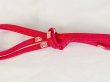 Photo3: P0219XM Vintage Japanese Kimono  Vivid Pink  OBIJIME decorative string/cord/rope  Triangle Silk. (Grade B) (3)