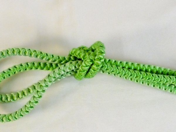 Photo3: P0219XN Vintage Japanese Kimono   Green  OBIJIME decorative string/cord/rope   Silk. (Grade B) (3)
