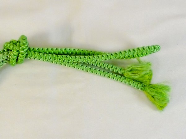 Photo4: P0219XN Vintage Japanese Kimono   Green  OBIJIME decorative string/cord/rope   Silk. (Grade B) (4)
