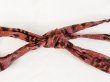Photo3: P0219XP Vintage Japanese Kimono Pale Brownish Pink  OBIJIME decorative string/cord/rope  Plaid Checks Cotton. (Grade B) (3)