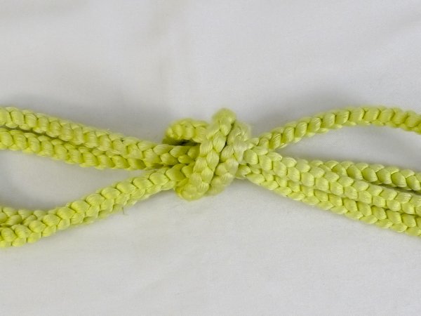 Photo3: P0219XQ Vintage Japanese Kimono  Light Yellowish Green  OBIJIME decorative string/cord/rope   Silk. (Grade C) (3)