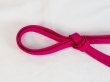 Photo2: Mint P0219XS Vintage Japanese Kimono  Vivid Pink  OBIJIME decorative string/cord/rope  Zig Zag Silk. (Grade A) (2)