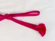 Photo4: Mint P0219XS Vintage Japanese Kimono  Vivid Pink  OBIJIME decorative string/cord/rope  Zig Zag Silk. (Grade A) (4)