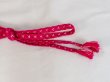 Photo4: P0219XV Vintage Japanese Kimono  Vivid Pink  OBIJIME decorative string/cord/rope  Abstract pattern Silk. (Grade A) (4)