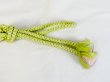 Photo4: P0219XW Vintage Japanese Kimono  Pale Yellowish Green  OBIJIME decorative string/cord/rope   Silk. (Grade B) (4)