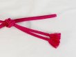 Photo4: P0219XX Vintage Japanese Kimono  Vivid Pink  OBIJIME decorative string/cord/rope  Geometrical pattern Silk. (Grade B) (4)