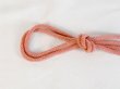 Photo2: P0219XZ Vintage Japanese Kimono  Grayish Pink  OBIJIME decorative string/cord/rope    (Grade B) (2)