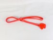 Photo1: P0220XB Vintage Japanese Kimono  Vivid Orange  OBIJIME decorative string/cord/rope  Lozenges Silk. (Grade B) (1)