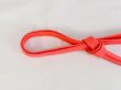 Photo2: P0220XB Vintage Japanese Kimono  Vivid Orange  OBIJIME decorative string/cord/rope  Lozenges Silk. (Grade B) (2)