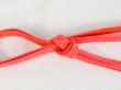 Photo3: P0220XB Vintage Japanese Kimono  Vivid Orange  OBIJIME decorative string/cord/rope  Lozenges Silk. (Grade B) (3)