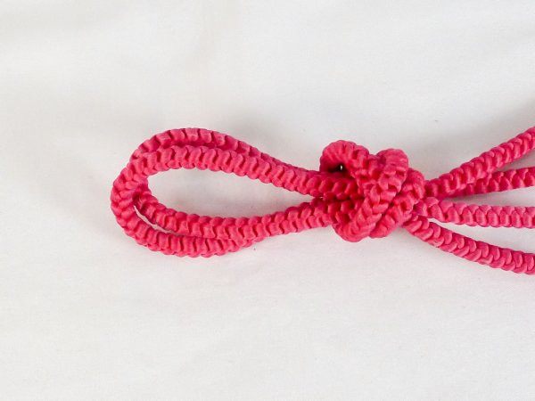 Photo2: P0220XC Vintage Japanese Kimono  Vivid Pink  OBIJIME decorative string/cord/rope   Silk. (Grade B) (2)