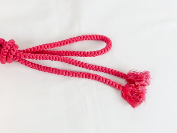 Photo4: P0220XC Vintage Japanese Kimono  Vivid Pink  OBIJIME decorative string/cord/rope   Silk. (Grade B) (4)