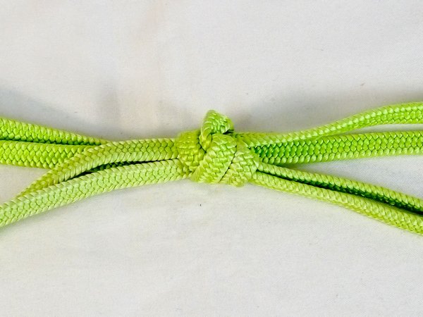 Photo3: Mint P0220XD Vintage Japanese Kimono  Light Yellowish Green  OBIJIME decorative string/cord/rope  Zig Zag Silk. (Grade A) (3)