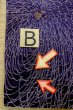 Photo15: P0225A Antique Japanese kimono Dark Purple ORI woven for women / Silk. Chrysanthemum (Grade B) (15)