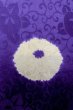 Photo8: P0225B Antique Japanese kimono Shiny Purple KOMON dyed for women / Silk. Rose (Grade C) (8)