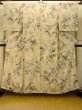 Photo1: P0225C Antique Japanese kimono Pale Grayish Multi Color KOMON dyed for women / Silk. Chrysanthemum (Grade C) (1)