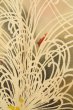 Photo7: P0225C Antique Japanese kimono Pale Grayish Multi Color KOMON dyed for women / Silk. Chrysanthemum (Grade C) (7)