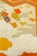Photo5: P0225D Vintage Japanese kimono Vivid Orange TSUKESAGE formal for women / Silk. Peony (Grade B) (5)