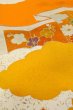 Photo10: P0225D Vintage Japanese kimono Vivid Orange TSUKESAGE formal for women / Silk. Peony (Grade B) (10)