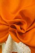 Photo12: P0225D Vintage Japanese kimono Vivid Orange TSUKESAGE formal for women / Silk. Peony (Grade B) (12)