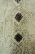 Photo6: Mint P0225E Vintage Japanese kimono Light Gray HITOE unlined for women / Silk. Lozenges (Grade A) (6)