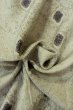 Photo11: Mint P0225E Vintage Japanese kimono Light Gray HITOE unlined for women / Silk. Lozenges (Grade A) (11)