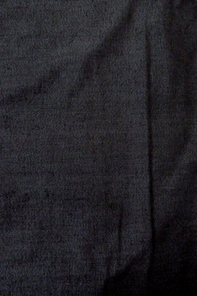 Photo3: Mint P0225G Vintage Japanese kimono Dark Gray TSUMUGI pongee for women / Silk. Abstract pattern (Grade A) (3)
