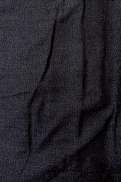 Photo4: Mint P0225G Vintage Japanese kimono Dark Gray TSUMUGI pongee for women / Silk. Abstract pattern (Grade A) (4)