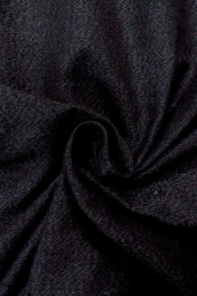 Photo11: Mint P0225G Vintage Japanese kimono Dark Gray TSUMUGI pongee for women / Silk. Abstract pattern (Grade A) (11)