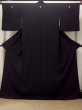 Photo1: Mint P0225I Vintage Japanese kimono Black MONTSUKI crests for women / Silk. (Grade A) (1)
