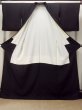 Photo2: Mint P0225I Vintage Japanese kimono Black MONTSUKI crests for women / Silk. (Grade A) (2)