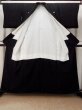 Photo2: P0225J Vintage Japanese kimono Black MONTSUKI crests for women / Silk. (Grade B) (2)