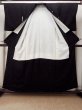 Photo2: P0225K Vintage Japanese kimono Black MONTSUKI crests for women / Silk. (Grade B) (2)