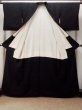 Photo2: P0225L Vintage Japanese kimono Black MONTSUKI crests for women / Silk. (Grade A+) (2)
