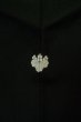 Photo3: P0225N Vintage Japanese kimono Black MONTSUKI crests for women / Silk. (Grade A) (3)