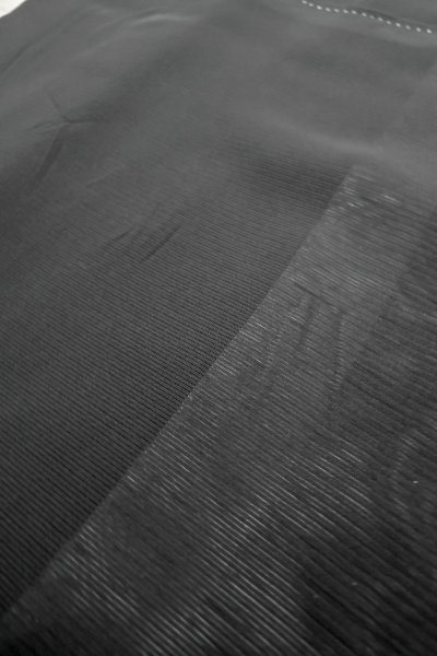 Photo4: Mint P0225R Vintage Japanese kimono Black MONTSUKI crests for women / Silk., There are stains on the wrong side of collar only. (Grade A) (4)