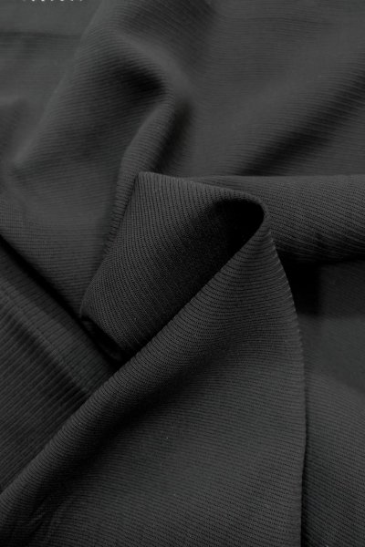 Photo7: Mint P0225R Vintage Japanese kimono Black MONTSUKI crests for women / Silk., There are stains on the wrong side of collar only. (Grade A) (7)
