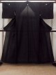 Photo1: Mint P0225S Vintage Japanese kimono Black MONTSUKI crests for women / Silk. (Grade A) (1)