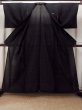 Photo2: Mint P0225S Vintage Japanese kimono Black MONTSUKI crests for women / Silk. (Grade A) (2)