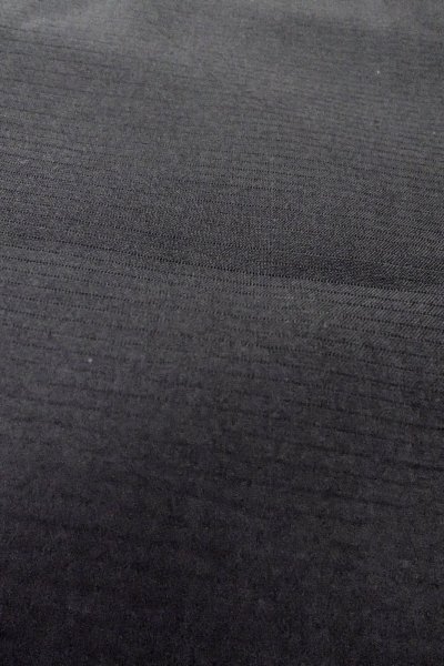 Photo6: P0225U Vintage Japanese kimono Black MONTSUKI crests for women / Silk., There are stains on the wrong side of collar only. (Grade B) (6)