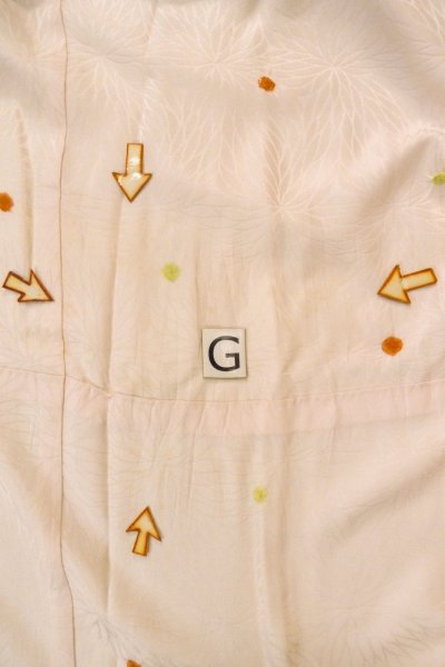 Photo19: P0225V Vintage Japanese kimono Light Pink JUBAN undergarment for women / Silk. Circle (Grade C) (19)