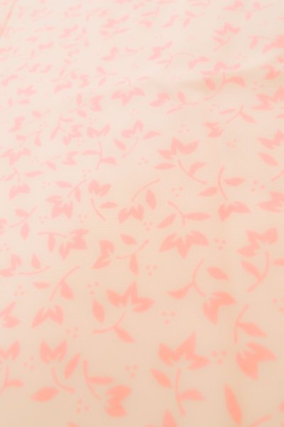 Photo8: P0225X Vintage Japanese kimono Pale Pink JUBAN undergarment for women / Synthetic. Flower (Grade B) (8)